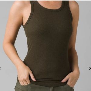 Prana - Foundation Rib Tank - xs -  Cargo Green Heather